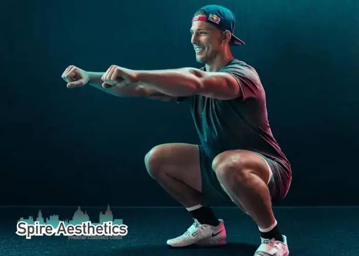 Image of man build leg muscle Nottinghamshire through exercise
