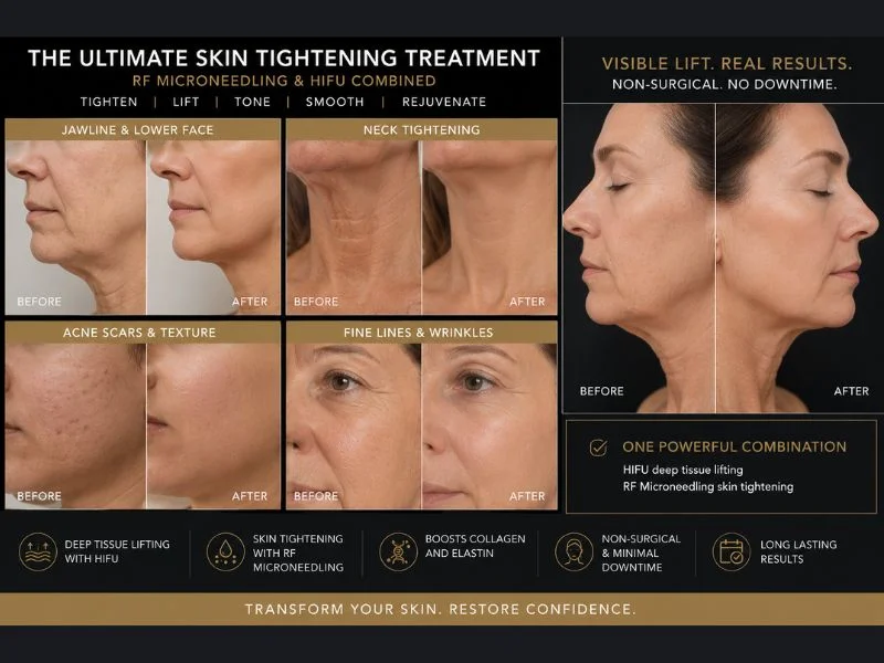 Results of combined treatment for the ultimate skin tightening treatment Nottinghamshire